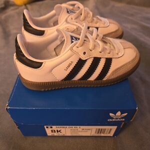 Adidas Kids Samba OG White and Black Shoes